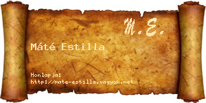 Máté Estilla névjegykártya