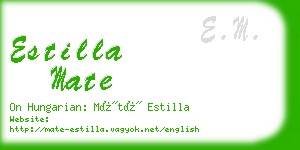 estilla mate business card